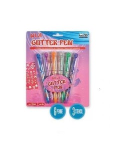 6 PENNE GLITTERATE  COL.3 STENCIL