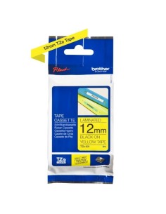 NASTRO LAM H12MM(4M) NERO SU GIALLO