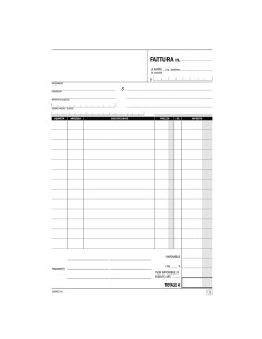 Fatture ad 1 aliquota blocco di 50/50 copie autoricalcanti data ufficio 21,5x14,8 cm - DU1641C0000 2