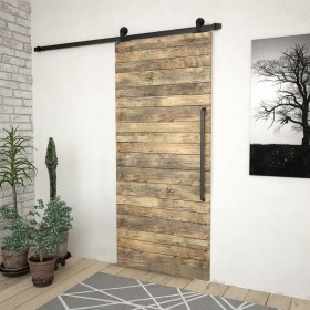 Kit di Binari per Porte Scorrevoli SKIEN 200 cm Acciaio Nero 2