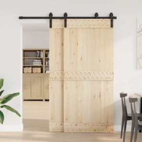Kit di Binari per Porte Scorrevoli 183 cm Acciaio Nero 2