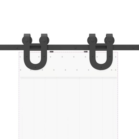 Kit di Binari per Porte Scorrevoli 183 cm Acciaio Nero
