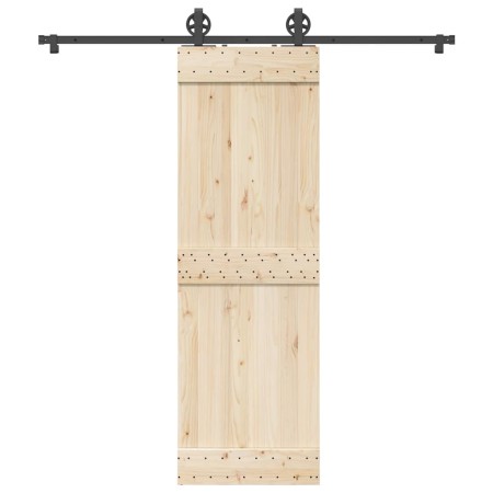 Kit di Binari per Porte Scorrevoli 200 cm Acciaio Nero