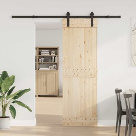 Kit di Binari per Porte Scorrevoli 213,5 cm Acciaio Nero 2