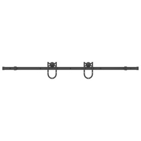 Kit di Binari per Porte Scorrevoli 183 cm Acciaio Nero