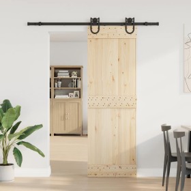 Kit di Binari per Porte Scorrevoli 183 cm Acciaio Nero 2