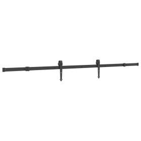 Kit di Binari per Porte Scorrevoli 213,5 cm Acciaio Nero