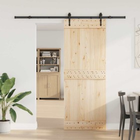 Kit di Binari per Porte Scorrevoli 213,5 cm Acciaio Nero 2