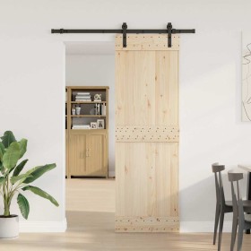 Kit di Binari per Porte Scorrevoli 213,5 cm Acciaio Nero 2