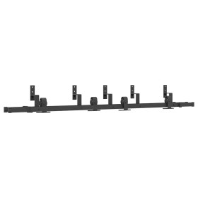 Kit di Binari per Porte Scorrevoli 200 cm Acciaio Nero