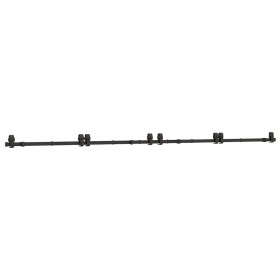 Kit di Binari per Porte Scorrevoli 366 cm Acciaio Nero