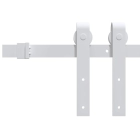 Kit Accessori per Porta Scorrevole 183 cm in Acciaio Bianco 2