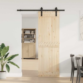 Kit di Binari per Porte Scorrevoli 183 cm Acciaio Nero 2