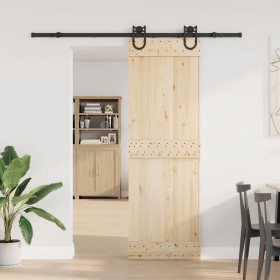 Kit di Binari per Porte Scorrevoli 200 cm Acciaio Nero 2
