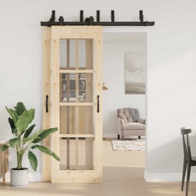 Kit di Binari per Porte Scorrevoli 152,5 cm Acciaio Nero 2