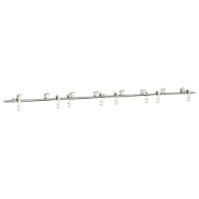 Kit Binari Porta Scorrevole 366 cm Acciaio Inossidabile Argento