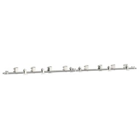Kit Binari Porta Scorrevole 366 cm Acciaio Inossidabile Argento