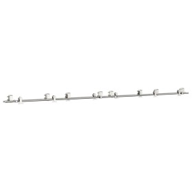 Kit Binari Porta Scorrevole 366 cm Acciaio Inossidabile Argento