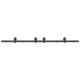 Kit di Binari per Porte Scorrevoli 183 cm Acciaio Nero