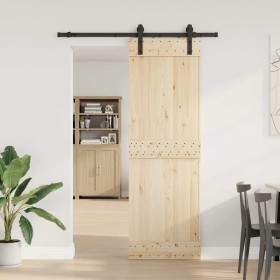 Kit di Binari per Porte Scorrevoli 152 cm Acciaio Nero 2