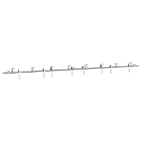 Kit Binari Porta Scorrevole 400 cm Acciaio Inossidabile Argento