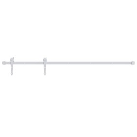 Kit Accessori per Porta Scorrevole 200 cm in Acciaio Bianco