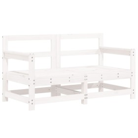 Set Salotto da Giardino 7 pz Bianco in Legno Massello di Pino 2