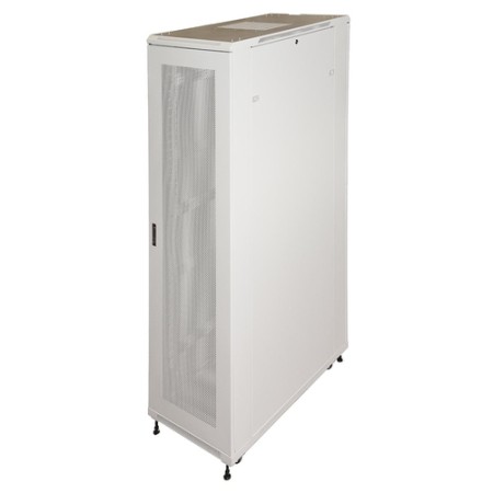 ARMADIO RACK 19 42U (A)2055, (L)600, (P)1000 COLORE GRIGIO PORTA TRAFORATA