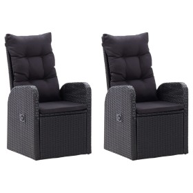 Set Mobili da Pranzo per Giardino 5 pz Nero 2