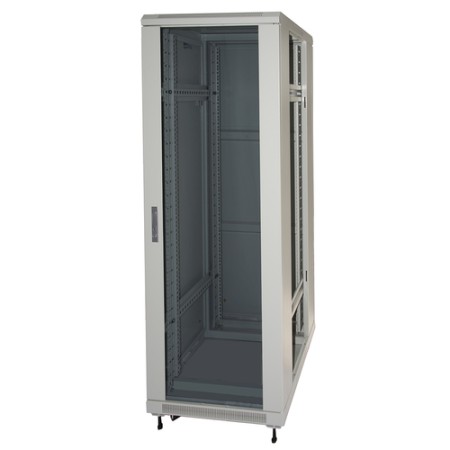 ARMADIO RACK 19 42U (A)2055, (L)600, (P)800 COLORE GRIGIO PORTA VETRO