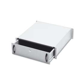 CASSETTO PER ARMADI RACK 19 CON SERRATURA, 3 UNITA, COLORE GRIGIO RAL7035-DIMENSIONI (L/P/A) MM. 485X480X134 (DN-19 KEY-3U)