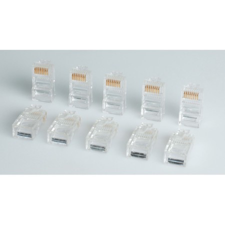 ROLINE CONNETTORE MODULARE UTP CAT5E CLASSE D 8P8C MONTAGGIO SU CAVO RJ45 GRIGIO
