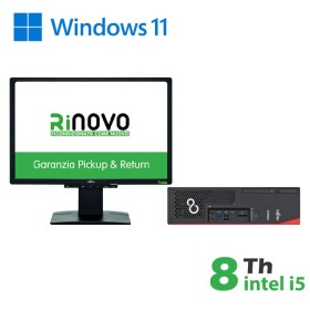 RINOVO PC FUJ REFURBISHED D738 SFF RN54534111 I5-8X00 DDR4 16GB SSD 480GB W11P+ MONITOR FUJITSU 22