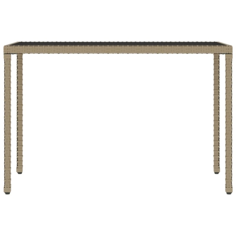 Set da Pranzo da Giardino 6 pz con Cuscini Beige in Polyrattan