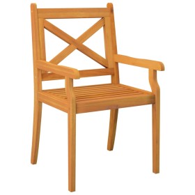 Sedie da Pranzo da Esterni 8 pz in Legno Massello di Acacia 2