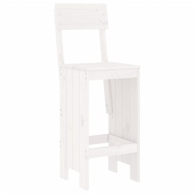 Sgabelli da Bar 2pz Bianchi 40x48,5x115,5cm Legno Massello Pino 2