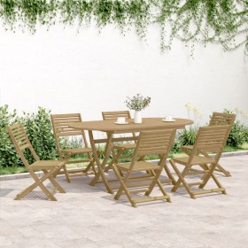 Sedie Giardino Pieghevoli 6 pz 48,5x61,5x87 cm Massello Acacia 2