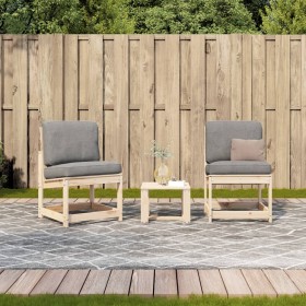 Set Salotto da Giardino 3 pz in Legno Massello di Pino 2