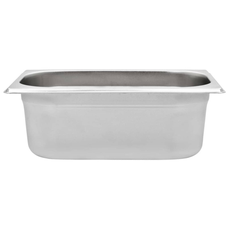 Contenitori Gastronorm 8 pz GN 1/4 100 mm in Acciaio Inox