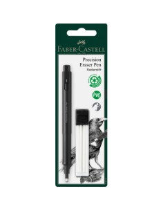 Gomma di precisione a penna Eraser Pen + gomme di ricambio Faber-Castell bianco 185610